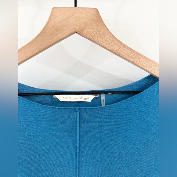 Soft Surroundings Cashmere Blend Tunic Sweater Blue Size Medium - Picture 4 of 5